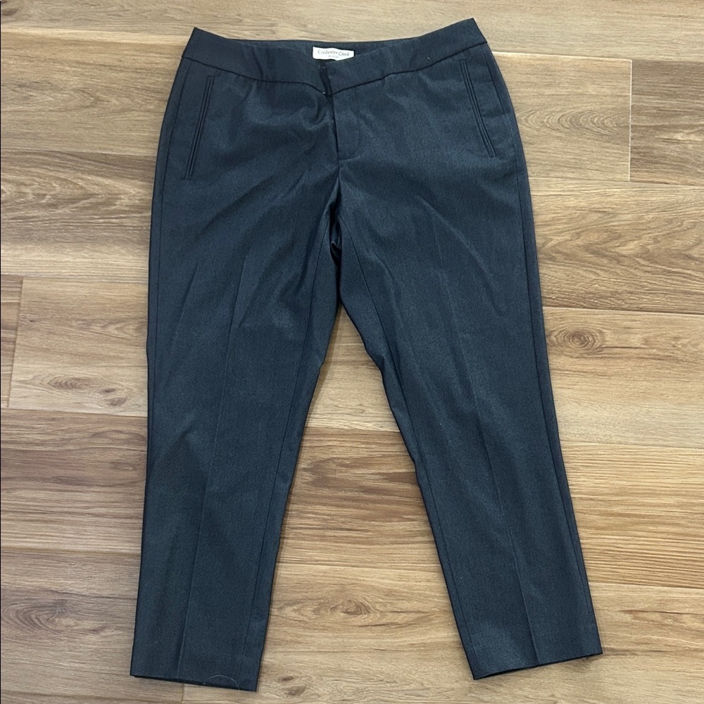 Coldwater Creek Heathered Blue River Fit cropped Trousers 8